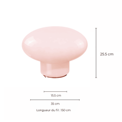 lampe boule pop rose