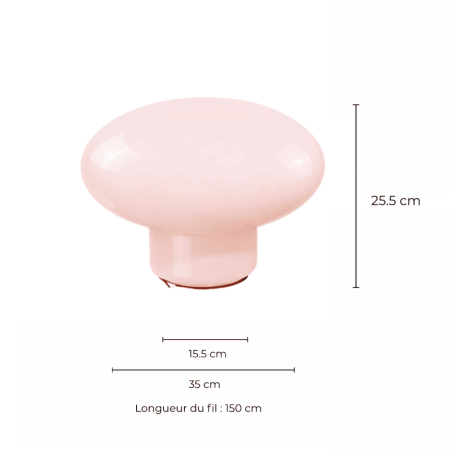 lampe boule pop rose