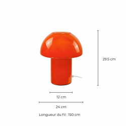 lampe rétro verre orange