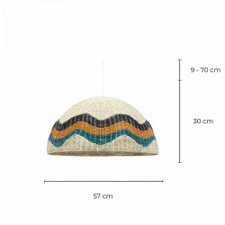 suspension rotin naturel motifs