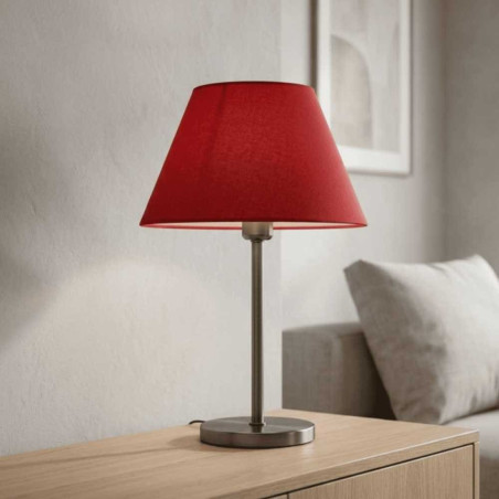 abat-jour conique rouge cerise
