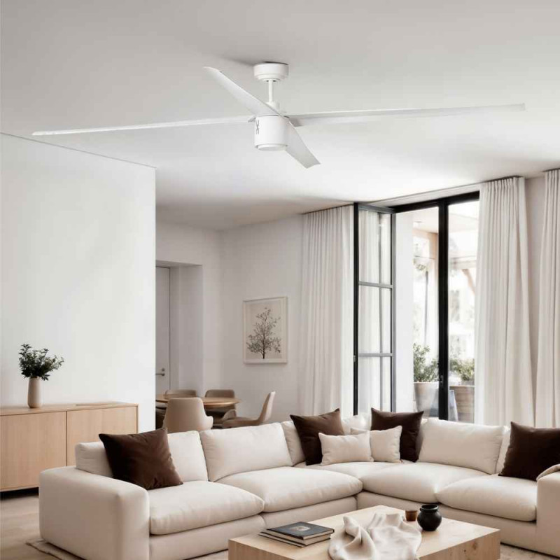 grand ventilateur XL blanc LED