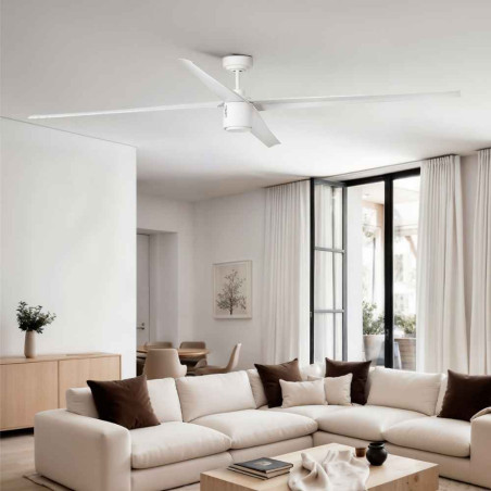 grand ventilateur XL blanc LED