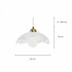 Suspension fleur en verre