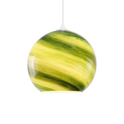 suspension verte en verre