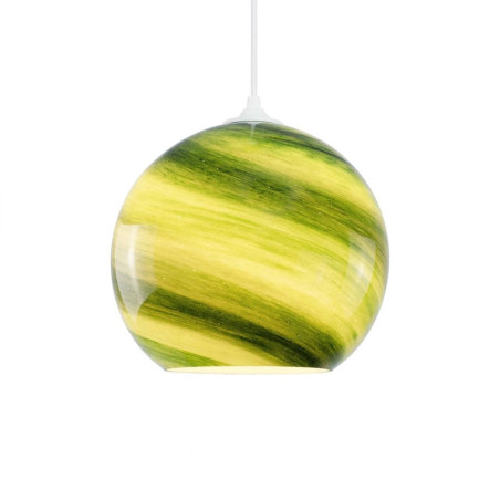 suspension verte en verre