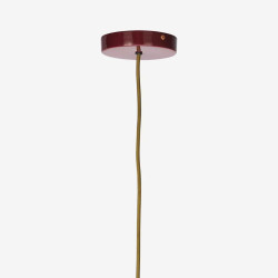 suspension métal rouge foncé