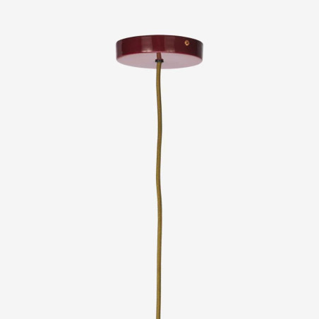 suspension métal rouge foncé