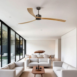 ventilateur en bois naturel silencieux