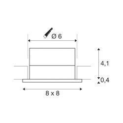 Dimensions spot encastré alu