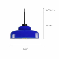 suspension rétro bleu roi dimensions