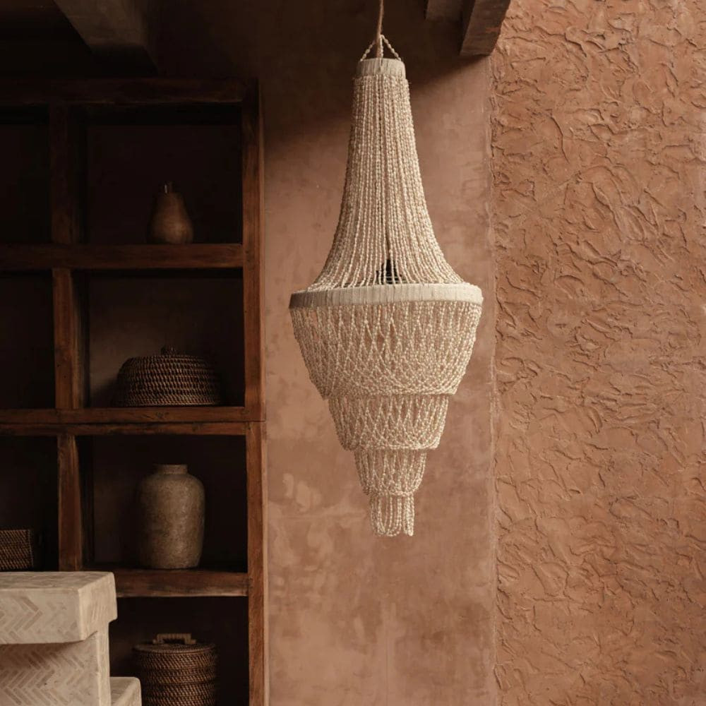 Suspension naturelle beige