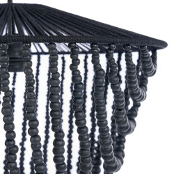 Suspension design noire en perles