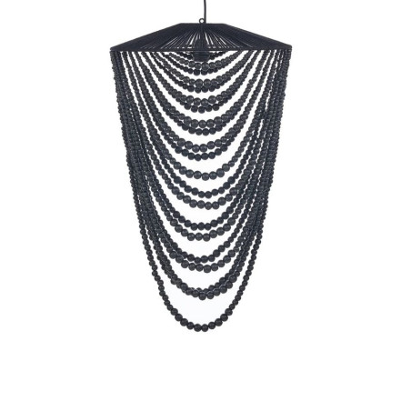 Suspension lustre en bois noir