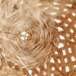 Suspension naturel beige tressé