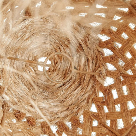 Suspension naturel beige tressé