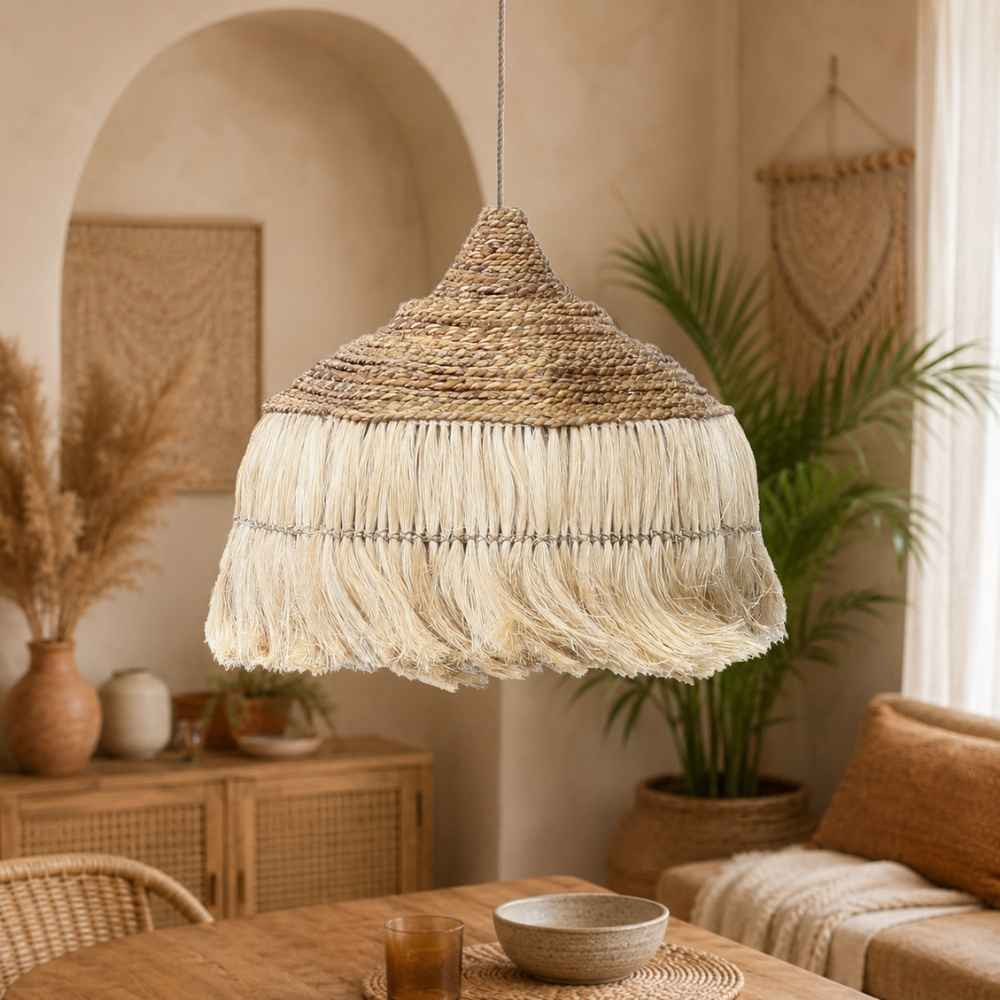 Suspension en fibres d'abaca naturel