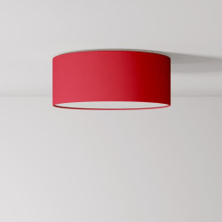 grand plafonnier cylindrique rouge