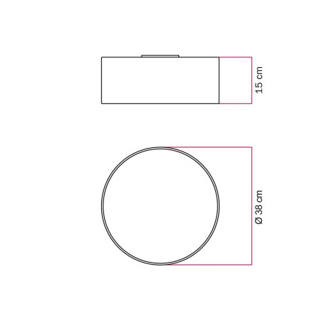Plafonnier cylindrique
