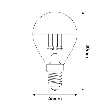 Ampoule demi sphére mini or