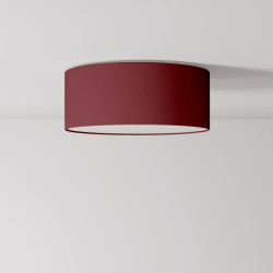 plafonnier cylindrique rouge bordeaux