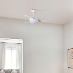 ventilateur de plafond blanc led