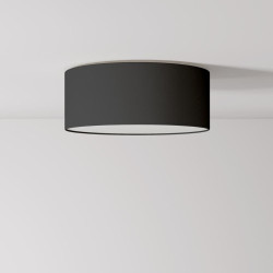 Grand plafonnier cylindrique noir