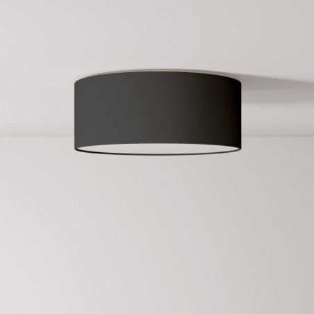 Grand plafonnier cylindrique noir