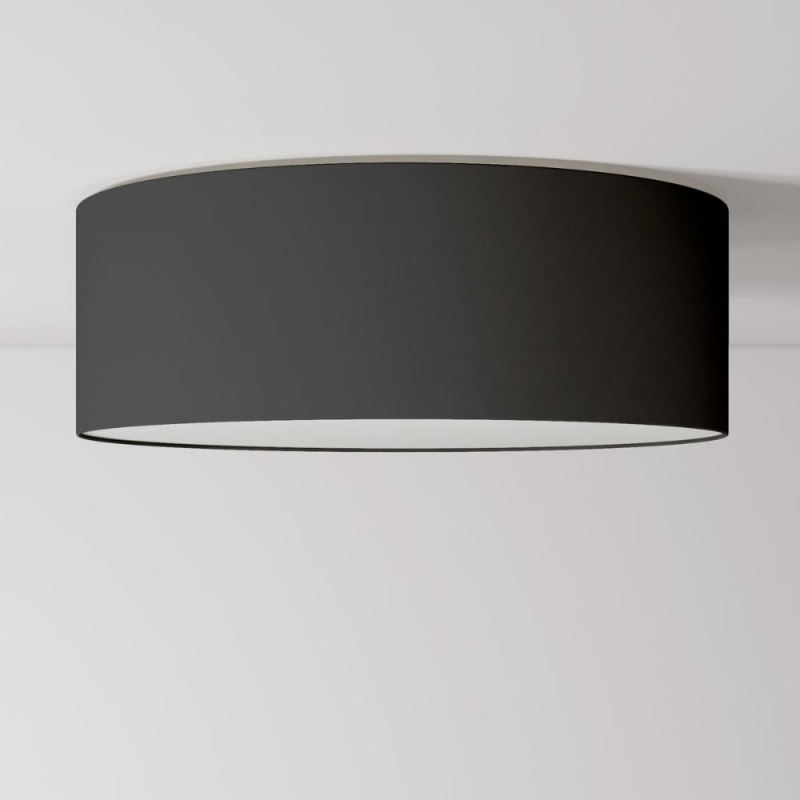 Plafonnier cylindrique noir anthracite XL