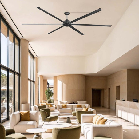 Ventilateur de plafond noir XXL