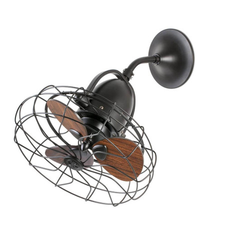 Ventilateur cage rétro marron