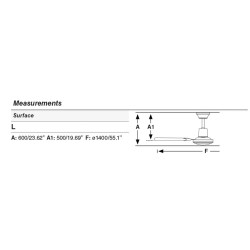 Ventilateur grande taille marron acajou
