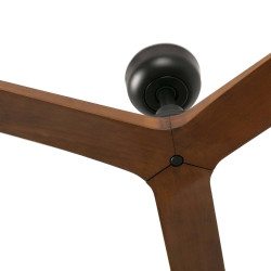 Ventilateur plafond moderne pales marron et noir