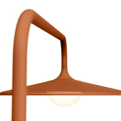 Lampadaire XXL avec abat-jour terracotta