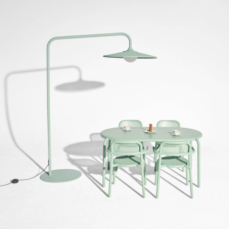 Lampadaire métal vert grande taille
