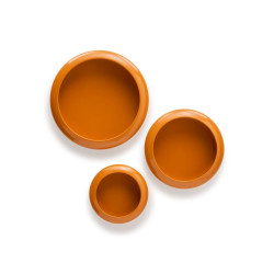 Trio appliques disques orange magnétiques