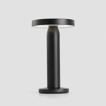 lampe à poser noire solaire