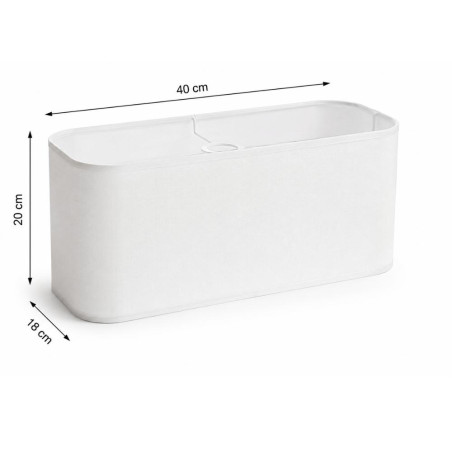 Abat jour rectangle arrondi blanc