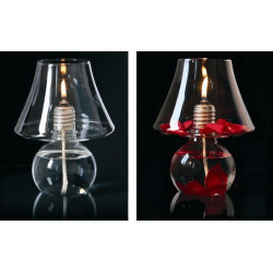 Lampe à huile en forme de lampe, en verre -10%