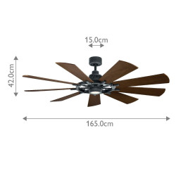 Dimensions ventilateur de plafond grande hauteur