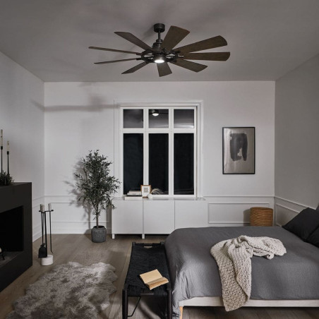 Ventilateur en bois 9 pales