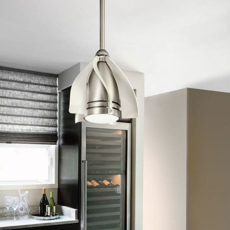 Ventilateur de plafond moulinet chrome