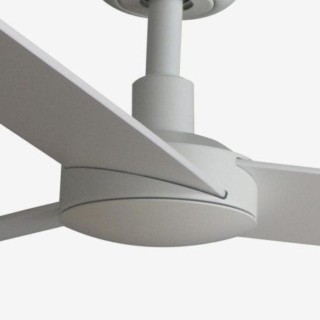 Ventilateur Rudder blanc Frêne avec pales bois
