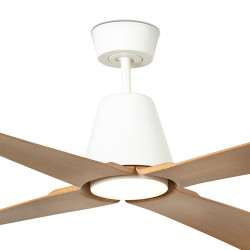 Ventilateur de plafond TYPHOON blanc avec lumière