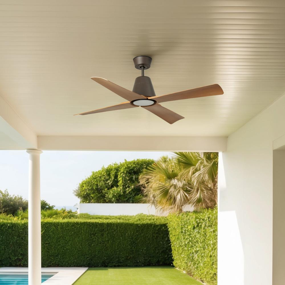 ventilateur plafond extérieur marron