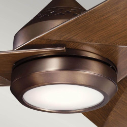 Ventilateur bois design lumineux