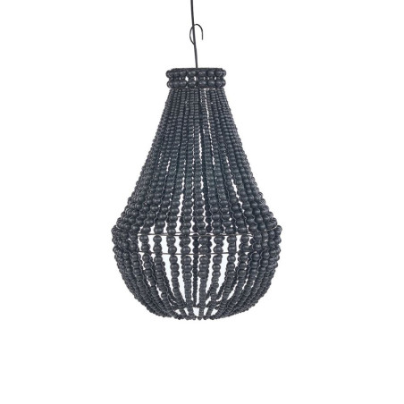 abat-jour artisanal perles noires