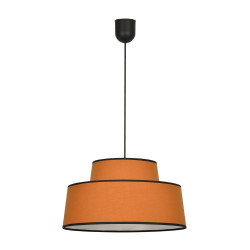 Suspension conique coton caramel et noir