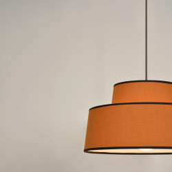 Suspension moderne coton caramel pour salon