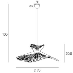 Dimensions suspension papier tressé